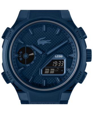 Men's LC33 Navy Silicone Strap Watch, 44.8mm
