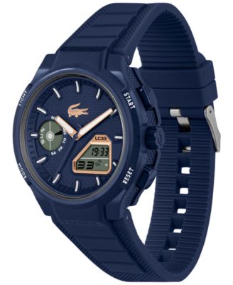 Men's LC33 Midnight Navy Silicone Strap Watch, 44.8mm