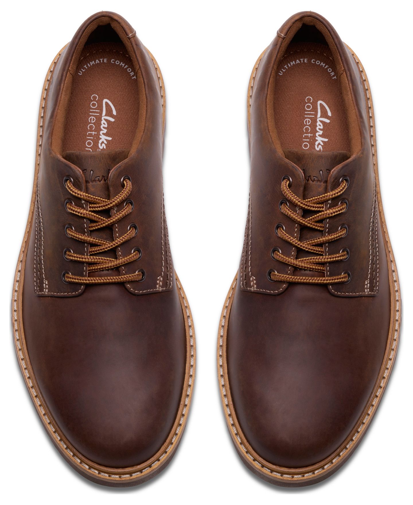 Мужское платье Clarks Weltridge Low Dress Casual Derby Shoe, цвет: Кожаный — фото 4