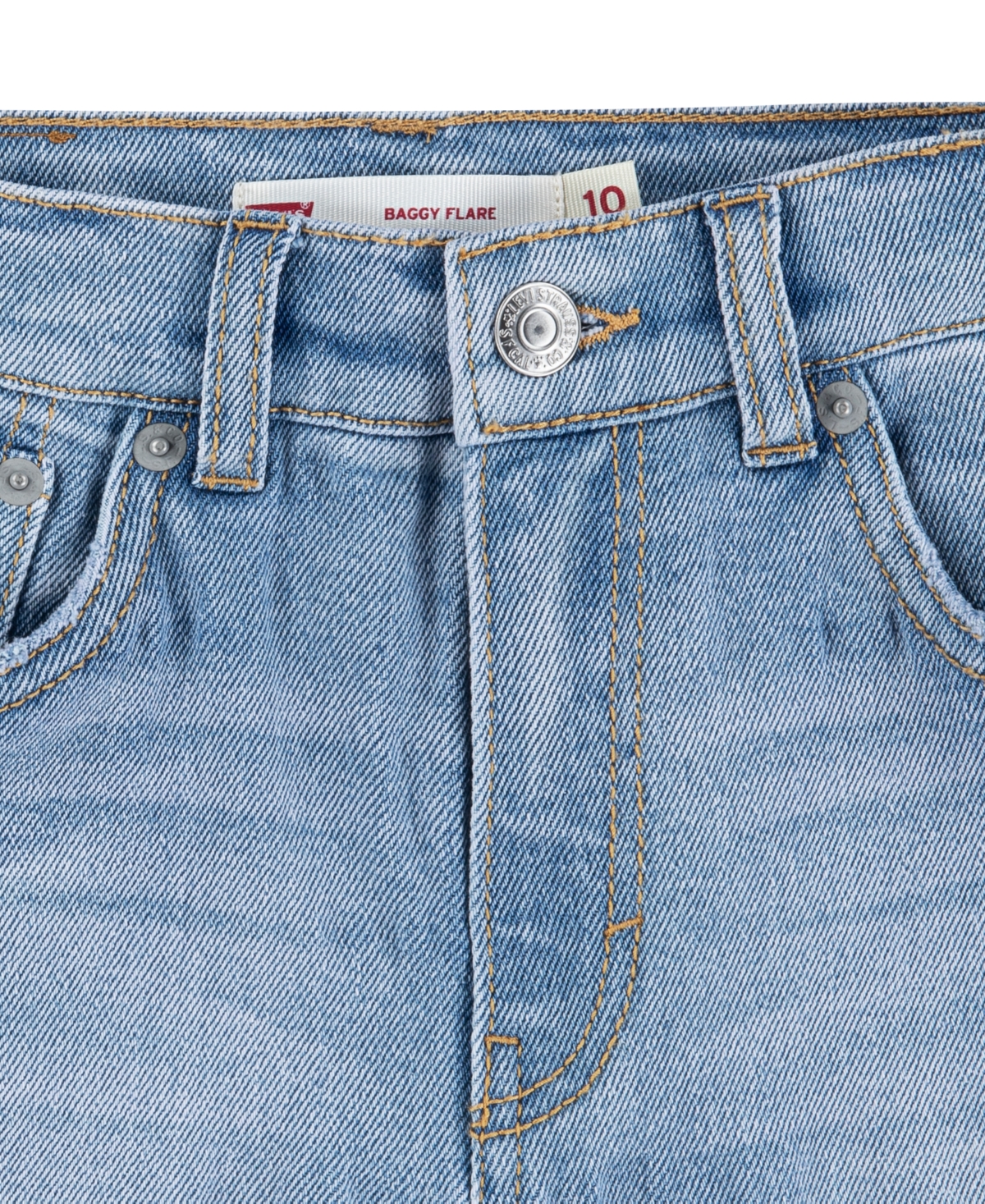 Levi's Big Girls High Rise Baggy Flared Jeans In Blue