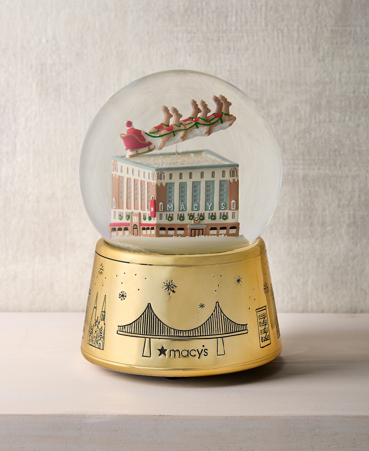 Holiday Lane Heritage Gold New York City Macy's Snow Globe, Macy's Exclusive In Multi