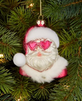 Merry Magic Pink Heart Sunglasses Santa Ornament, Macy's Exclusive 