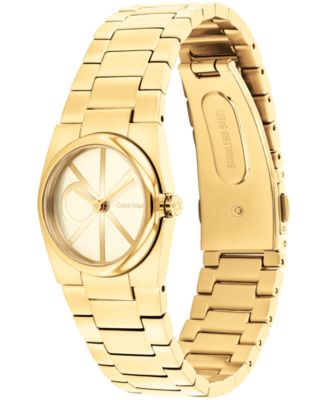 Women's CK Unite Gold Tone Stainless Steel Bracelet Watch 26mm