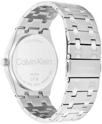 Men's CK Motion Silver Tone Stainless Steel Bracelet Watch 39mm