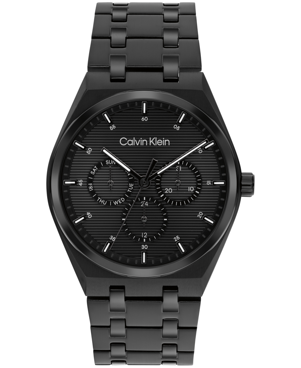 Men's Ck Motion Black Ip Stainless Steel Bracelet Watch 39mm - Black