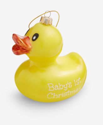 Baby's First Christmas 2025 Glass Ducky Ornament, Macy's Exclusive
