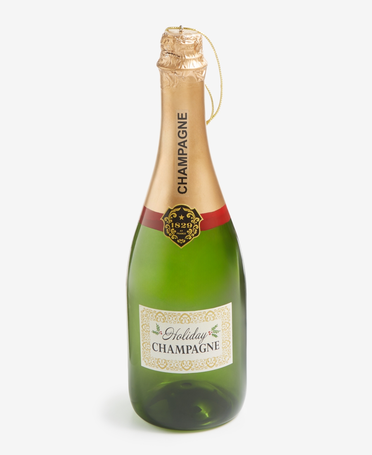 Holiday Lane Oversized Champagne Bottle Ornament, Macy's Exclusive In Transparent