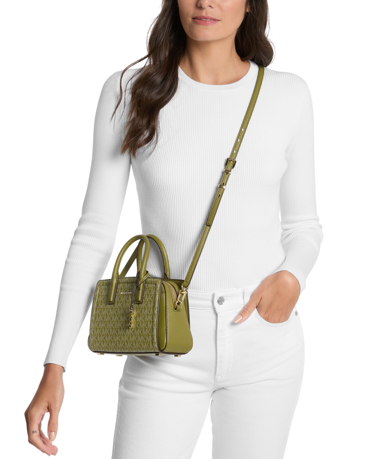 Michael Kors Michael  Laila Small Crossbody Bag In Green