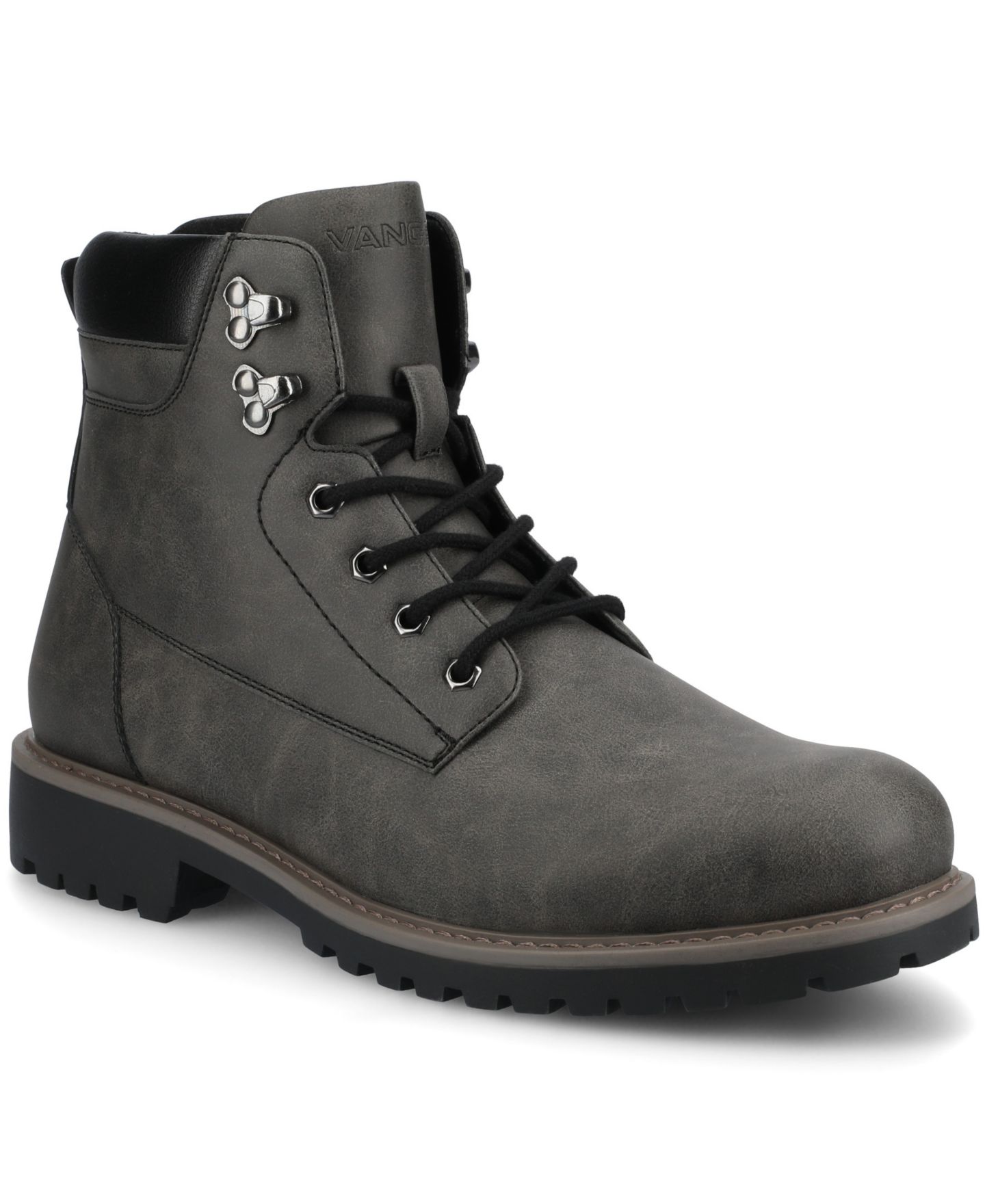 Мужские ботинки Vance Co. Rogue Round Toe Work Ankle, цвет: Угольный — фото 1