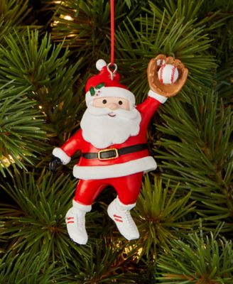 Sports Baseball Santa Ornament, Macy's Exclusive