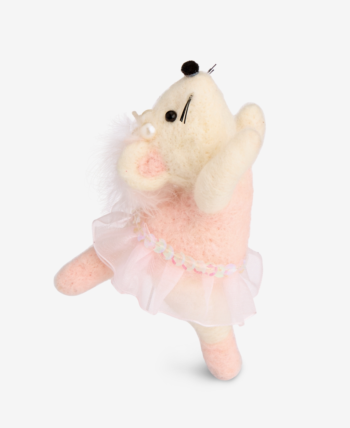 Holiday Lane Ballet Wool Dancing Mouse Ornament, Macy's Exclusive In Multi
