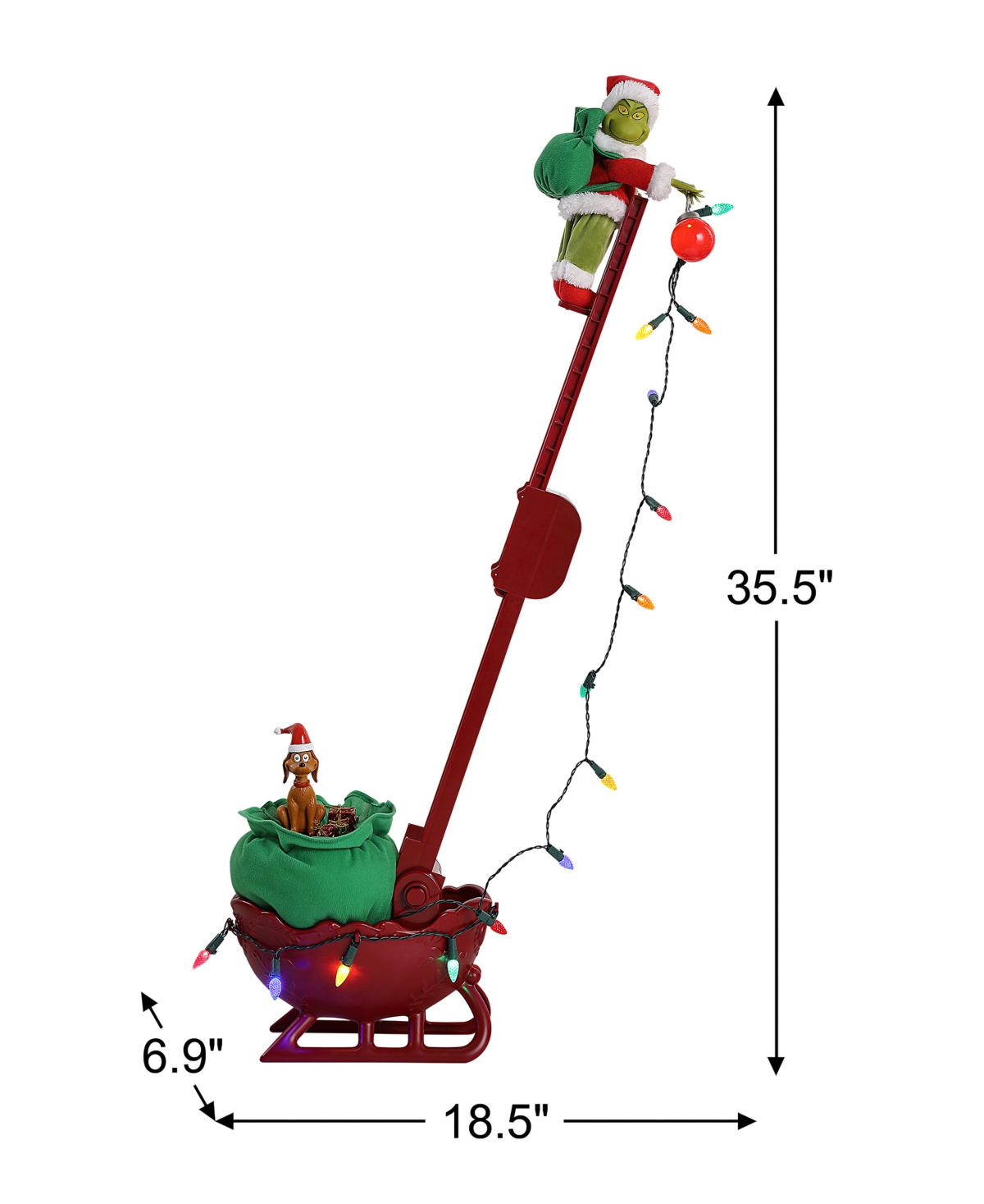 Mr. Christmas Grinch's Utility Sleigh In Multi