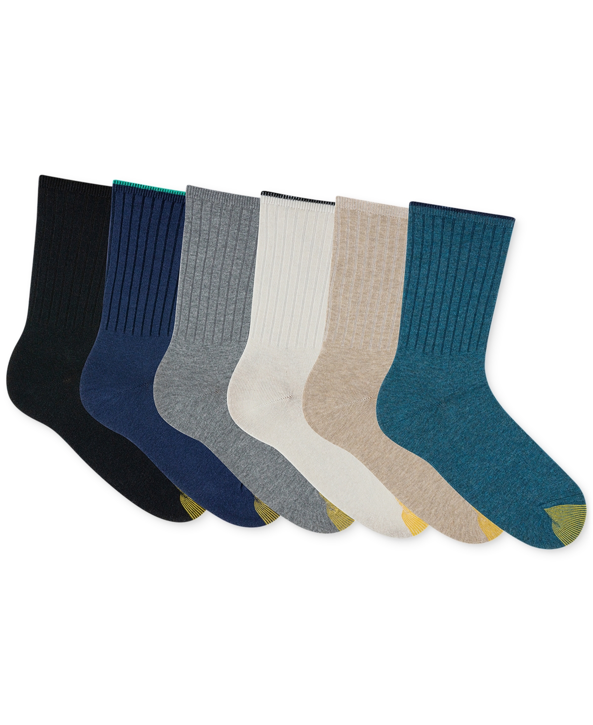 Gold Toe Women's 6-pk. Ribbed Crew Socks 4585f5 In Multi