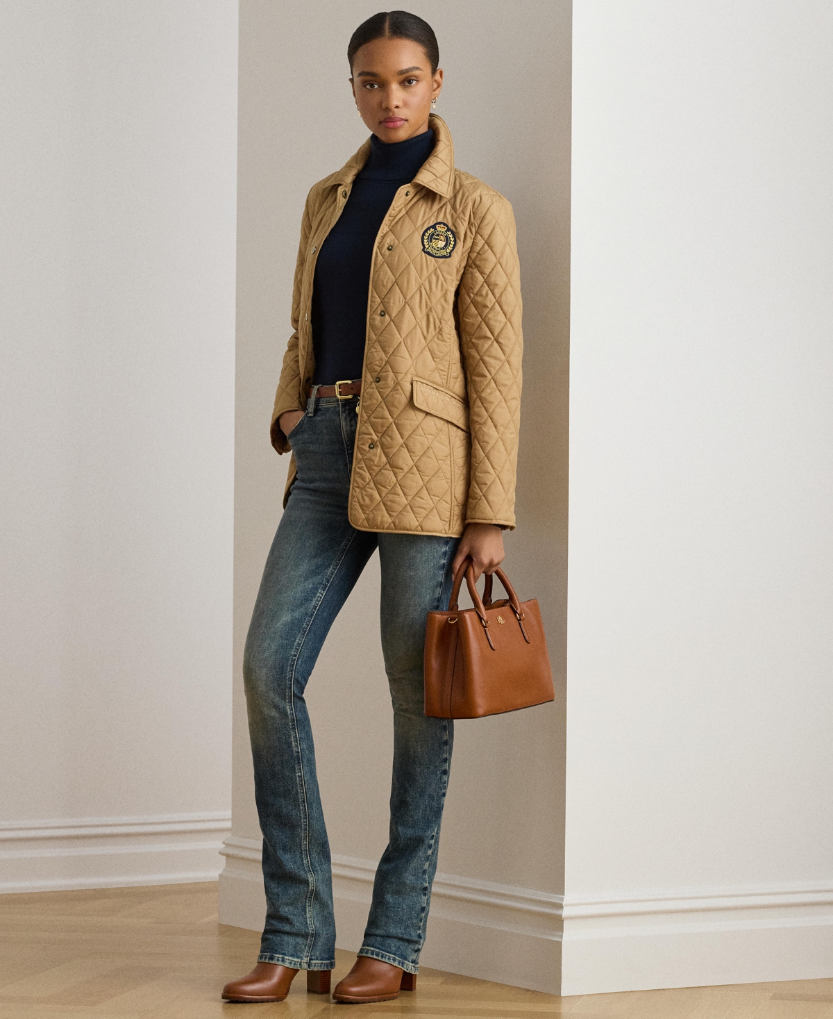Lauren Ralph Women's Quilted Crest Jacket