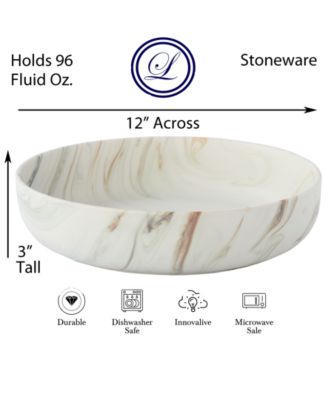 Shiny Marble Pattern Serving Bowl, 96-oz.