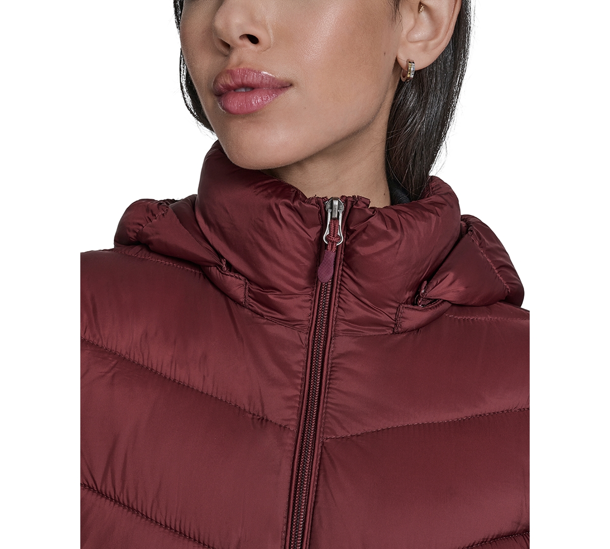Charter Club Women's Packable Hooded Puffer Coat, Created For Macy's In Red