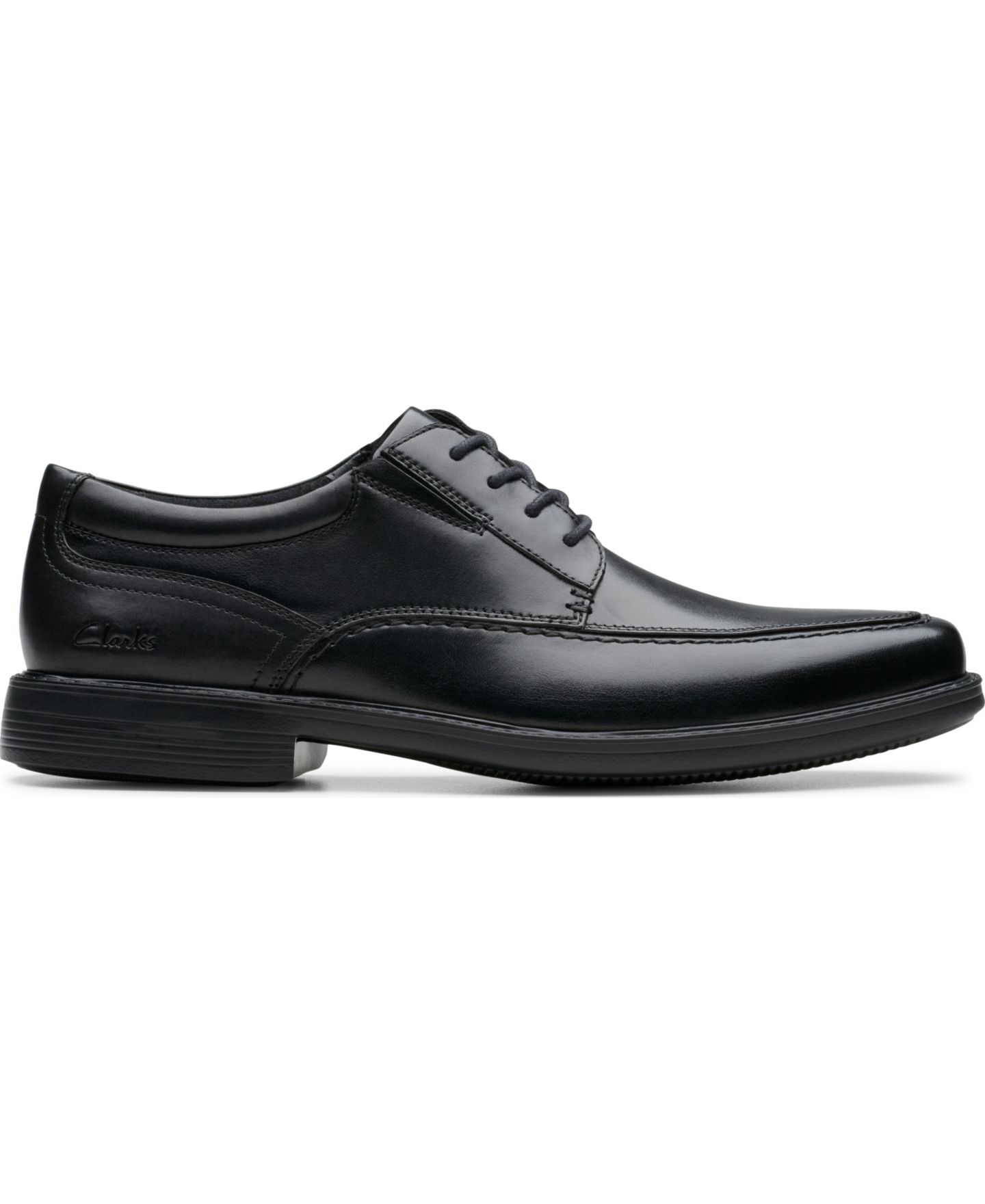 Мужские туфли Clarks Dresslite Apron Dress Shoe, цвет: Чёрный кожаный — фото 2