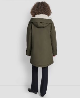 Women's Faux-Fur-Lined Hooded Softshell Coat