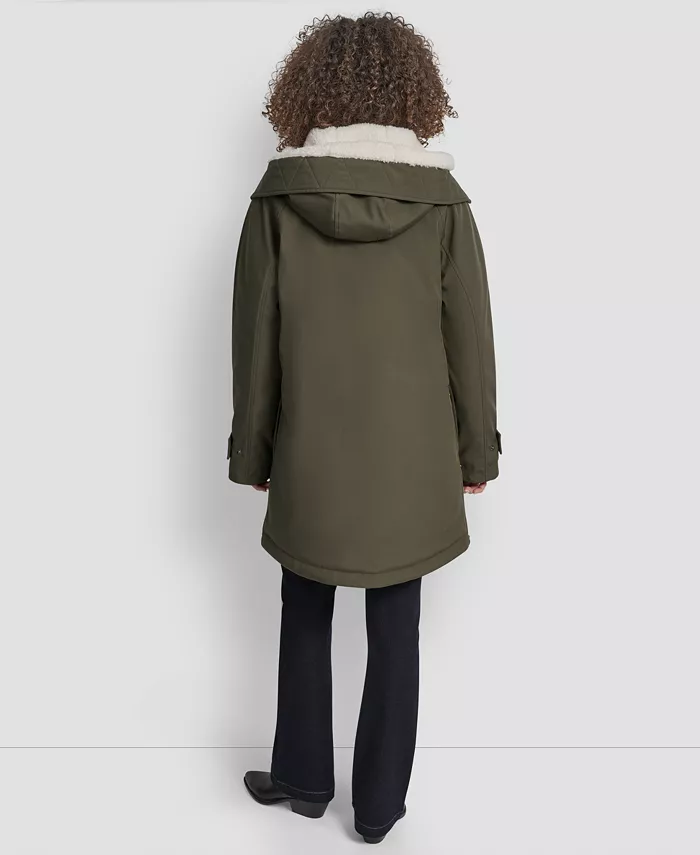Women's Faux-Fur-Lined Hooded Softshell Coat - thumbnail 8