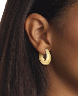 Small Modern Purity Hoop Earrings, 0.97"