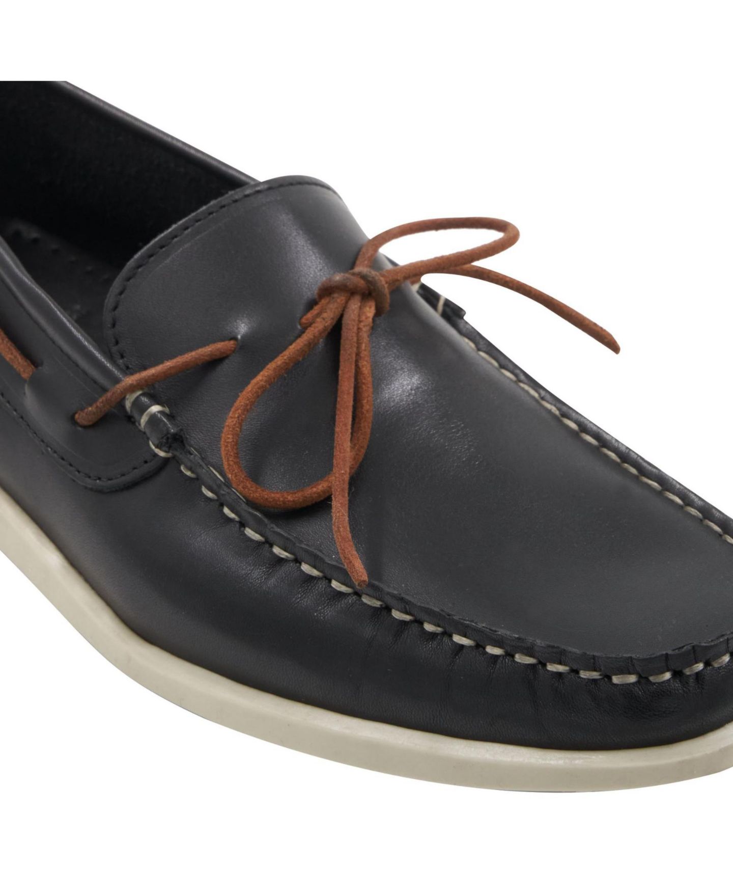 Обувь M Line By Bruno Magli Men's Starboard Moc Toe Boat Shoe, цвет: Чёрный — фото 4