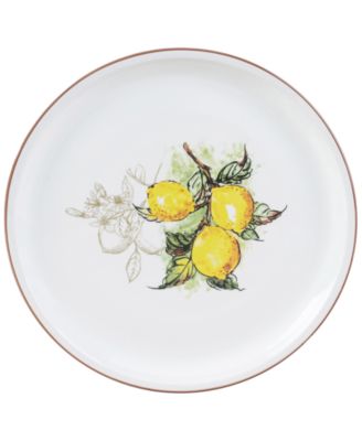 Lemon Round Pizza Serving Platters, Set of 2