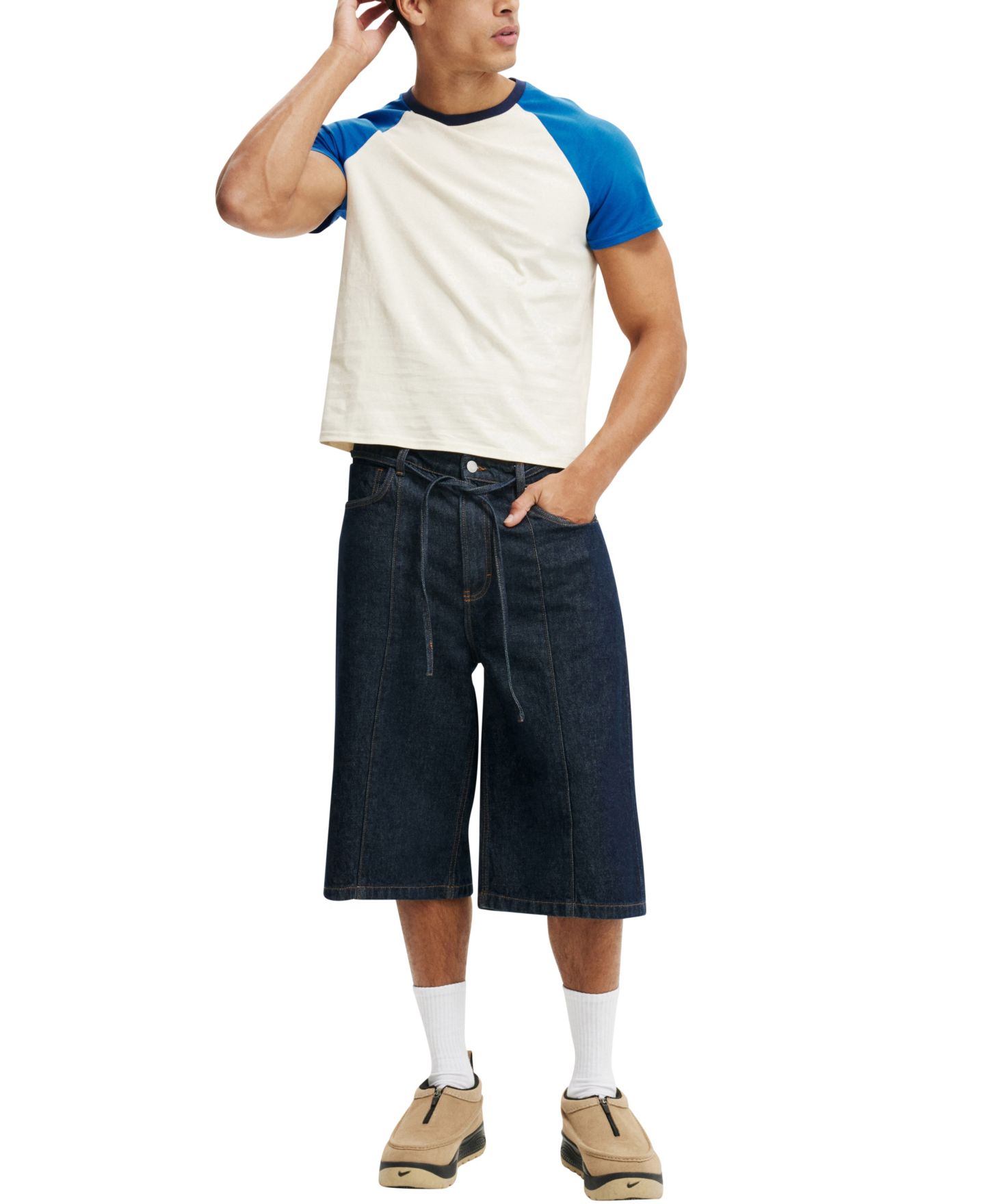 Мужская футболка Cotton On Baby T-Shirt, цвет: Кремовый / Синий — фото 2