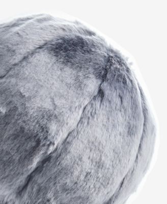 Lynx Faux Fur Decorative Pillow, 10" Round