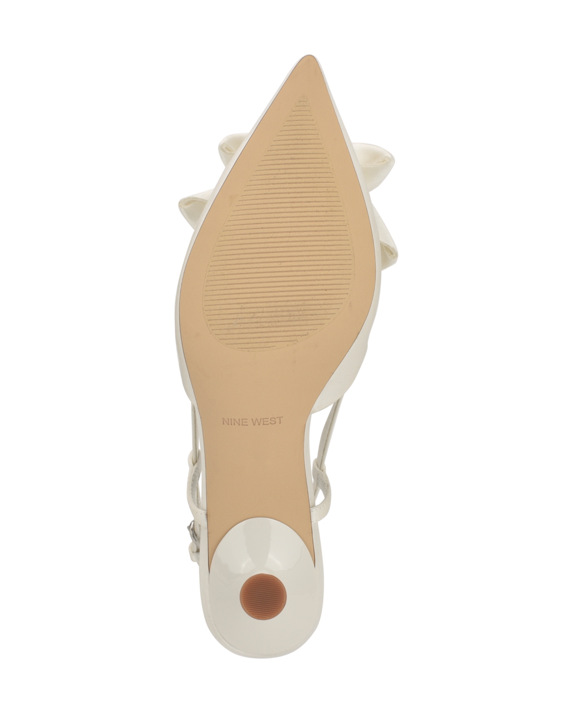 Nine West Women's Raska Bridal Pointy Toe Slingback Dress Pumps In White
