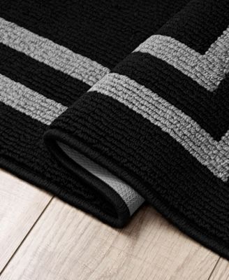 Double Line Border Tufted Runner Rug, 30" x 120"