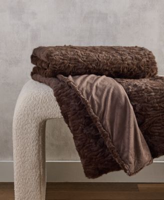 Hotel Collection - Persian Lamb-Look Faux-Fur Throw, 50" x 60"
