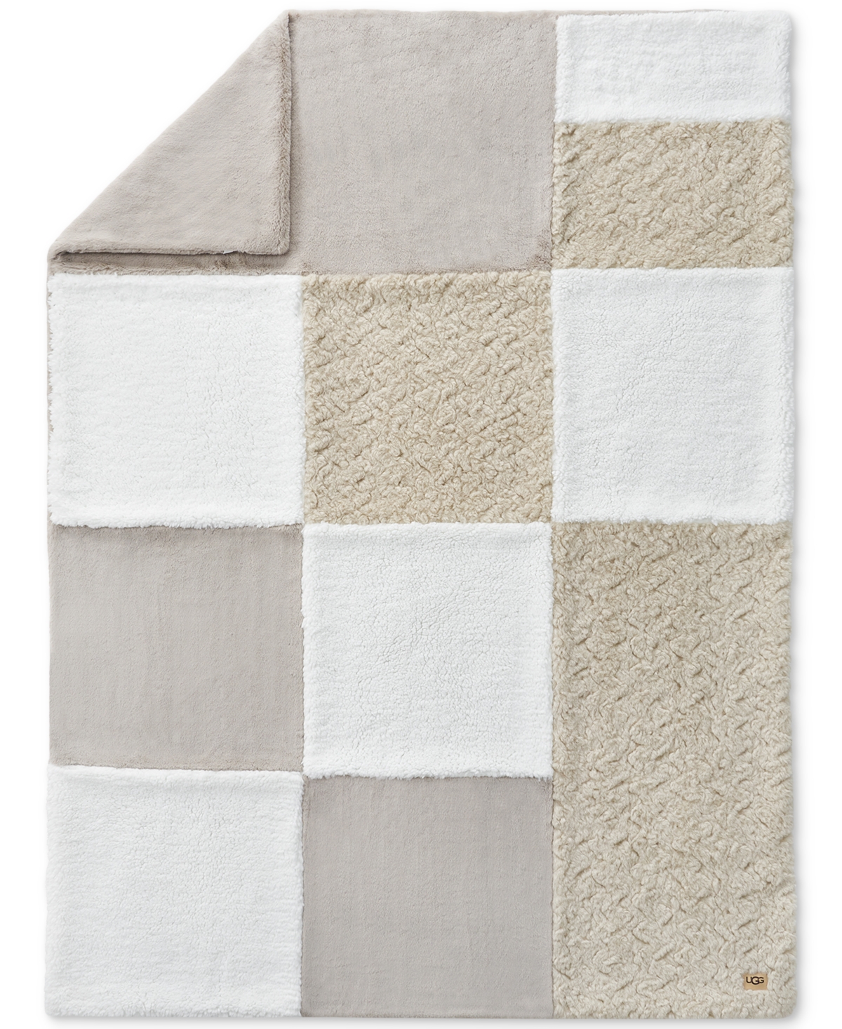 Ugg Orly Mixed Faux-fur Throw, 50" X 70" In White