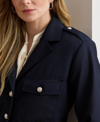 Women's Cropped Wool-Blend Twill Jacket