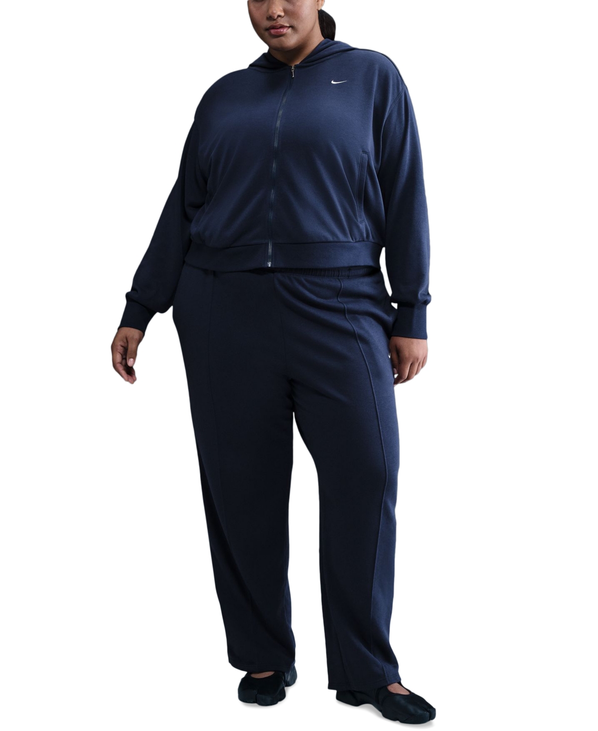 Nike Plus Size Chill Terry Full-zip French Terry Hoodie In Blue