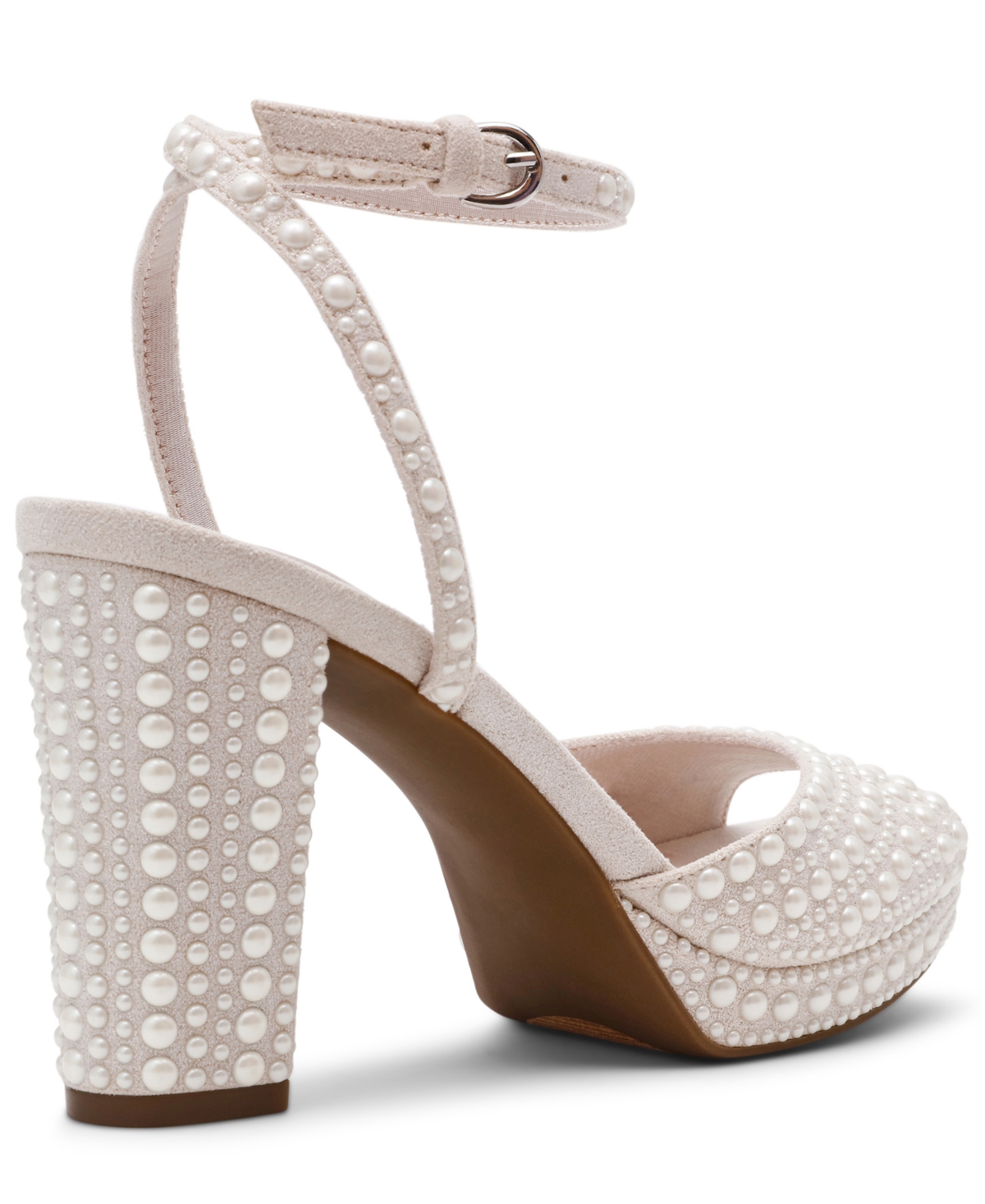 Anne Klein Vanna Ankle Strap Platform Sandal In Neutral