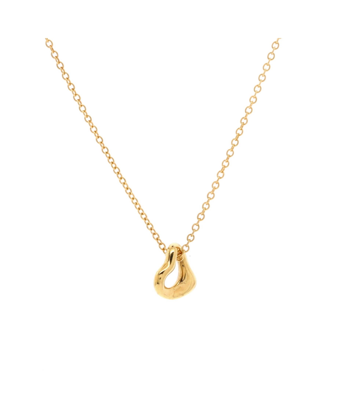 Pre-Owned Tiffany & Co. Elsa Peretti Open Heart Pendant Necklace - 18k yellow gold