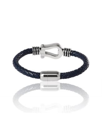 Horseshoe Navy Cord Bracelet