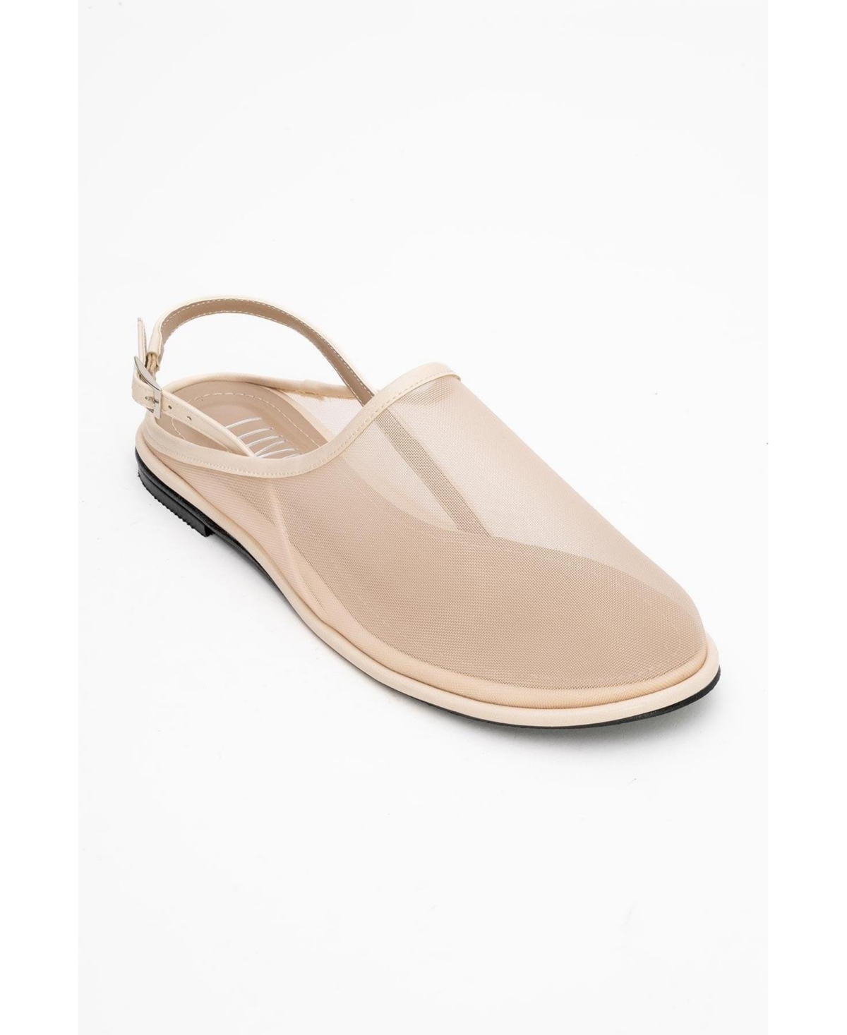 Shen Mesh Sandal (Women) - Beige faux leather