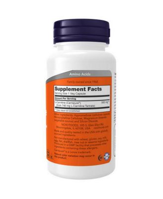 L-Carnitine ,500 mg ,60 Caps
