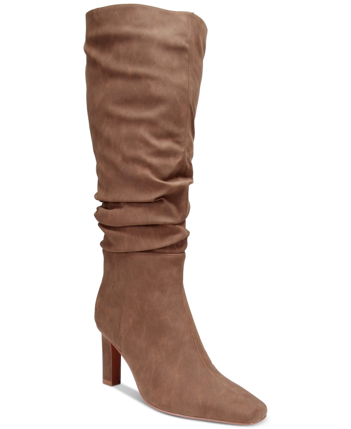 Smash Shoes Women's Fallon Knee High Slouch Dress Boots In Brown