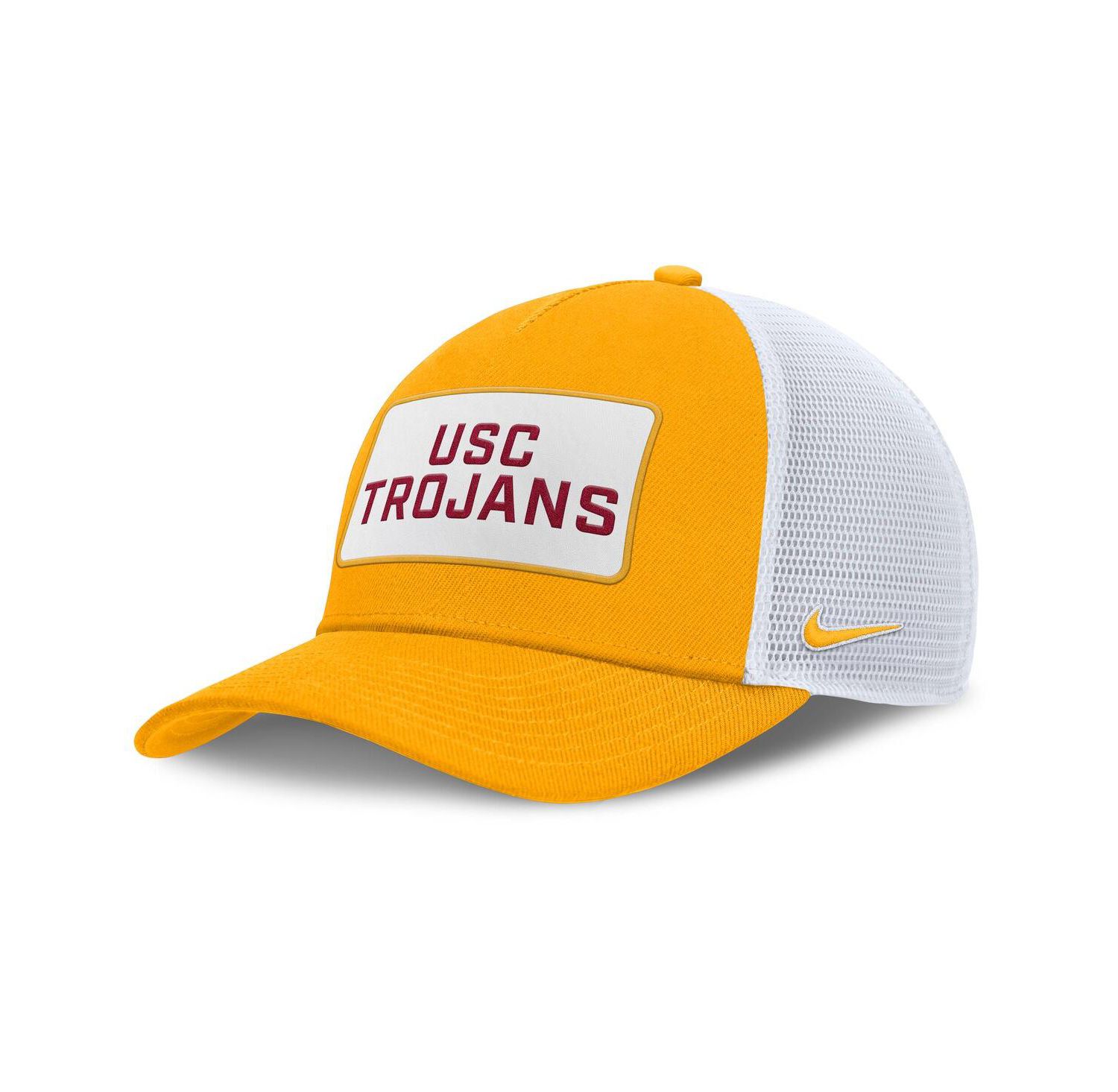 Men's Gold/White USC Trojans 2025 On-Field Rise Patch Trucker Adjustable Hat