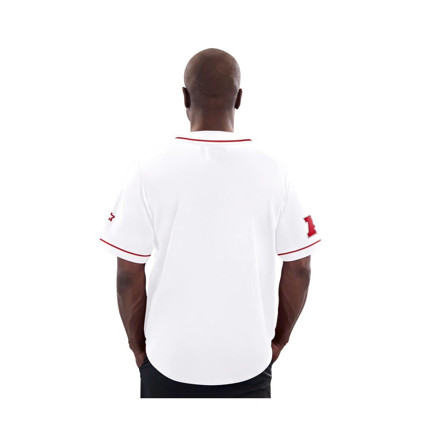 Мужской топ Starter White Kansas City Chiefs Relay Full-Button Baseball Jersey — фото 2