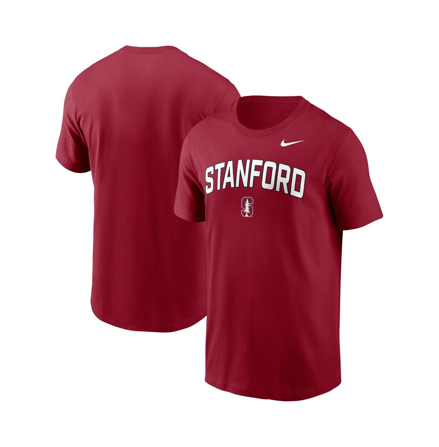 Мужская футболка Nike Cardinal Stanford Cardinal Primetime Arch Stack — фото 1