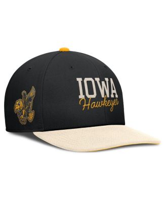 Nike - Men's Black/Cream Iowa Hawkeyes Pro Legacy Script Snapback Hat