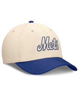 Men's Natural/Royal New York Mets Statement Rise Performance Flex Hat