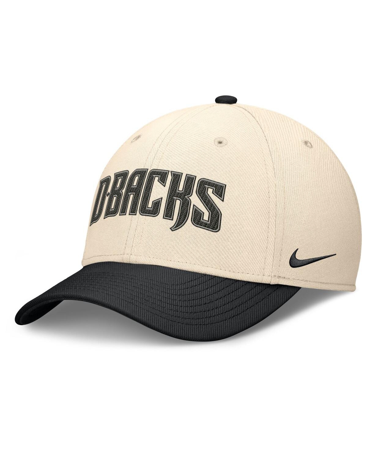 Nike Men's Natural/Black Arizona Diamondbacks Statement Rise Performance Flex Hat - Natural, Black