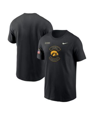Nike - Men's Black Iowa Hawkeyes 2025 Military Appreciation Performance T-Shirt