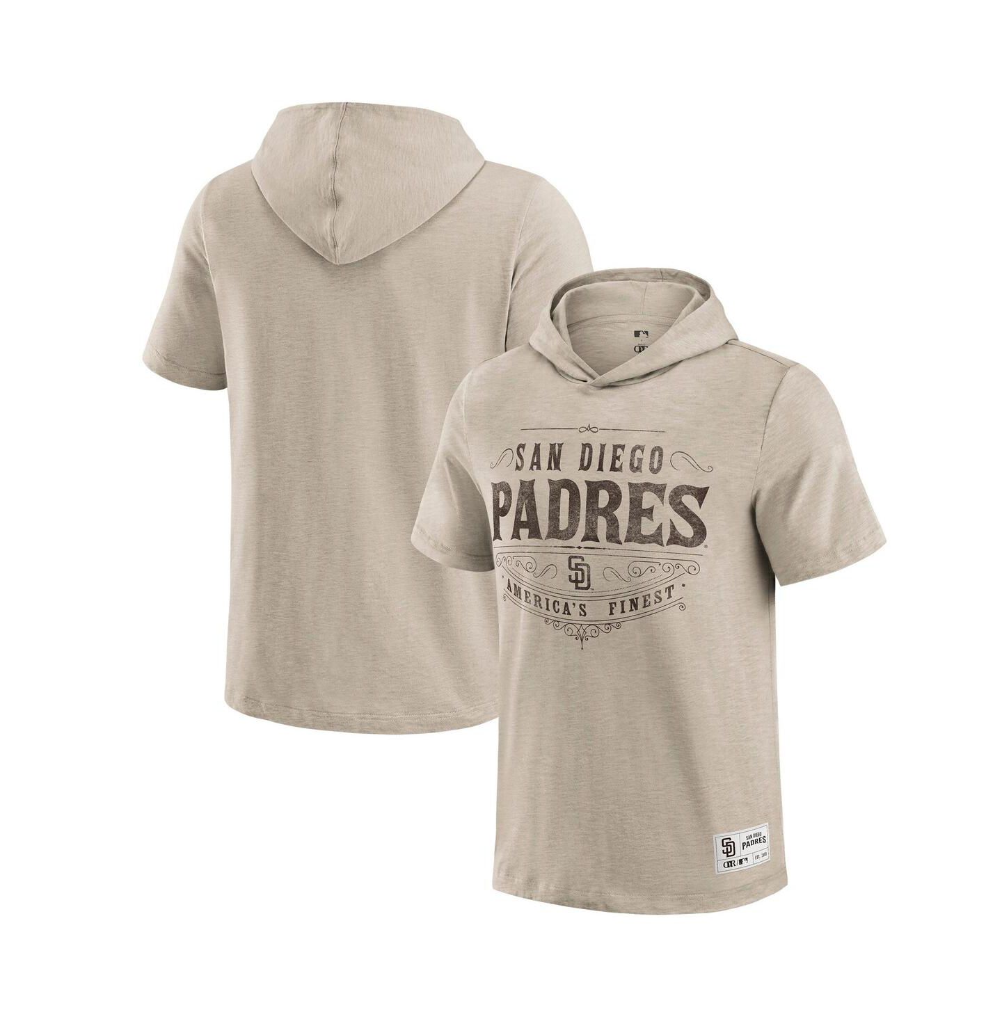 Мужская футболка Fanatics Darius Rucker Collection by Tan San Diego Padres Hooded — фото 1