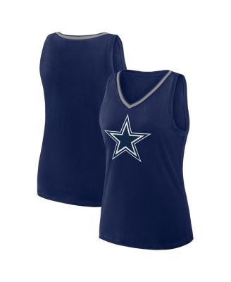 Logo Athletic - Women's Navy Dallas Cowboys Stellar Win V-Neck Tank Top