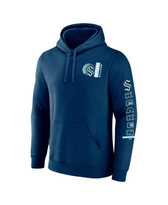 Men's Deep Sea Blue Seattle Kraken Revolution Pullover Hoodie